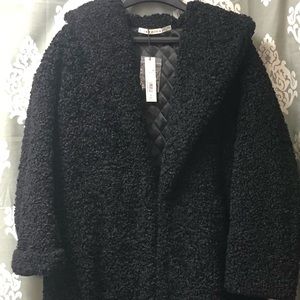Alice + Olivia knee length black winter jacket